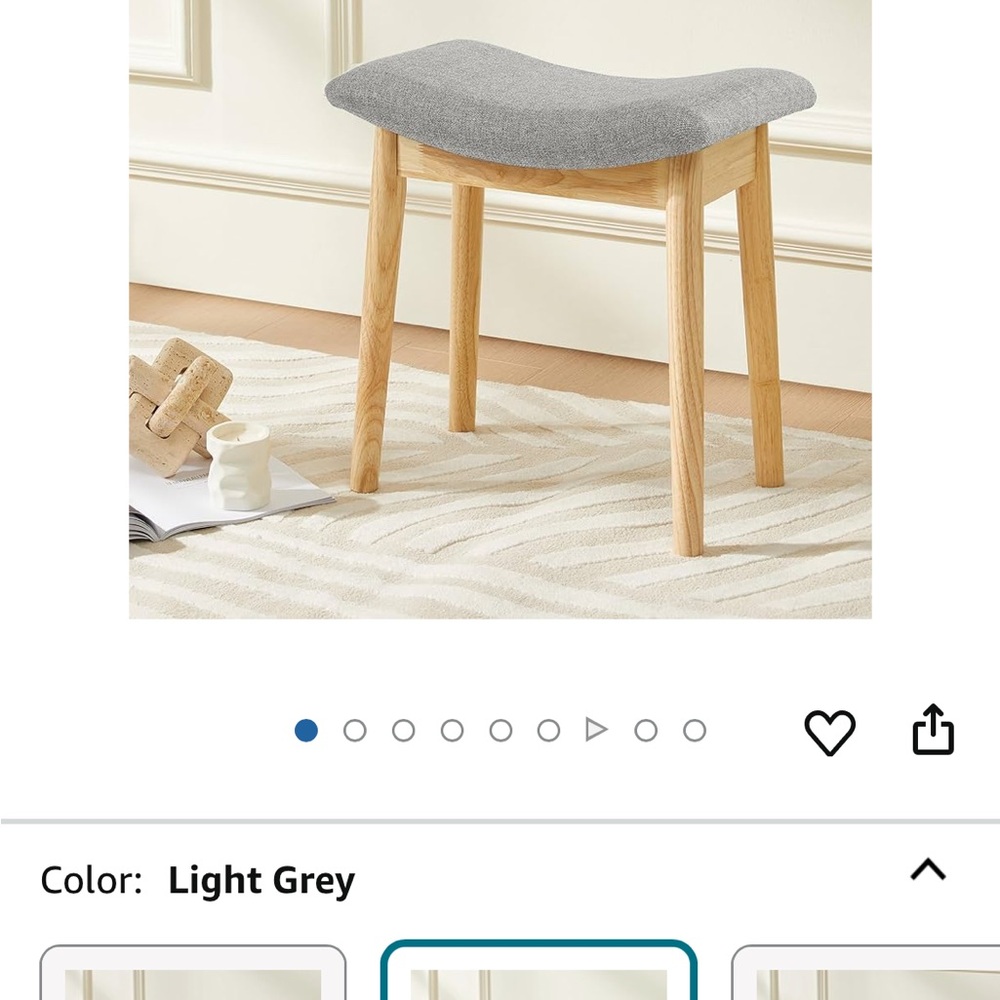 Gray and Brown Furniture Cover for Stools